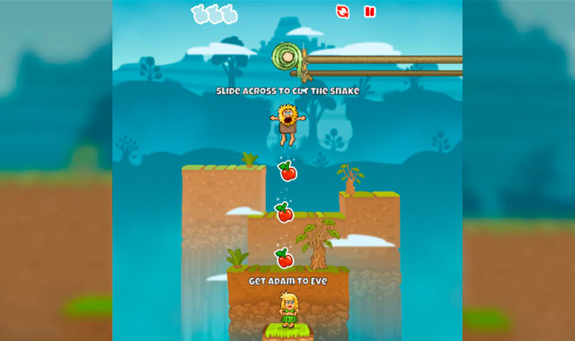 Captura del juego Adam and Eve: Cut the Ropes