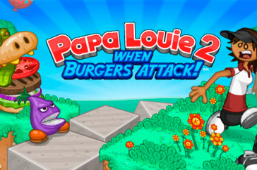 Portada del juego Papa Louie 2 When Burgers Attack