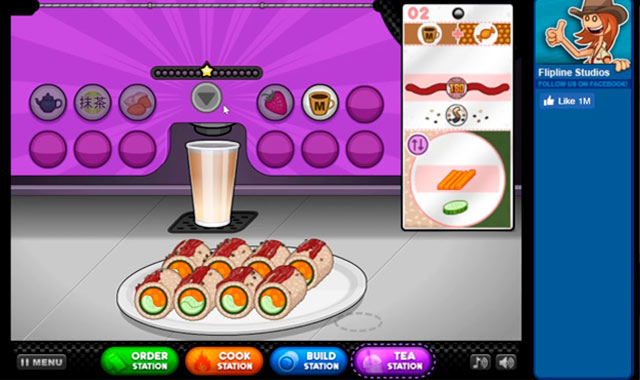 Captura del juego Papa’s Sushiria