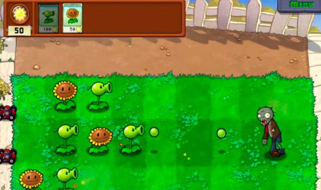 Captura del juego Plants vs Zombies