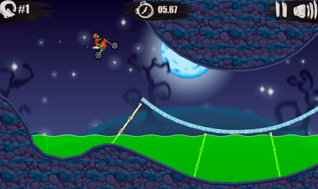 Captura del juego Moto X3M Spooky Land
