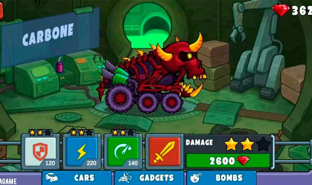 Captura del juego Car Eats Car: Volcanic Adventure