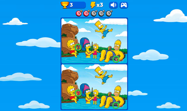 Captura del juego Find the differences: The Simpson