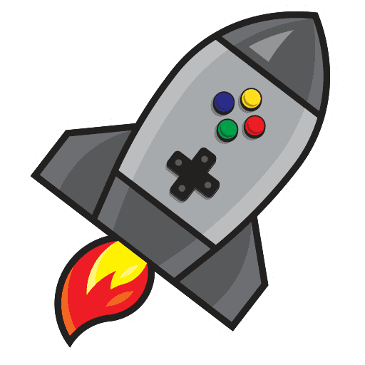 Logotipo de cohete de Juegos.Games