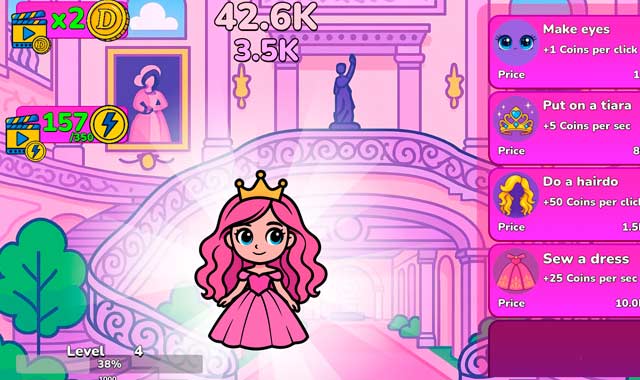 Captura del juego Princess Evolution: Clicker