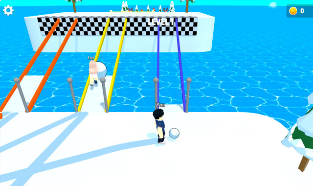Captura de pantalla del juego Snow Ball Racing Mutliplayer