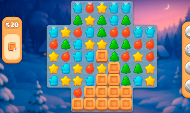 Captura de pantalla del juego Magic Christmas Tree Match-3